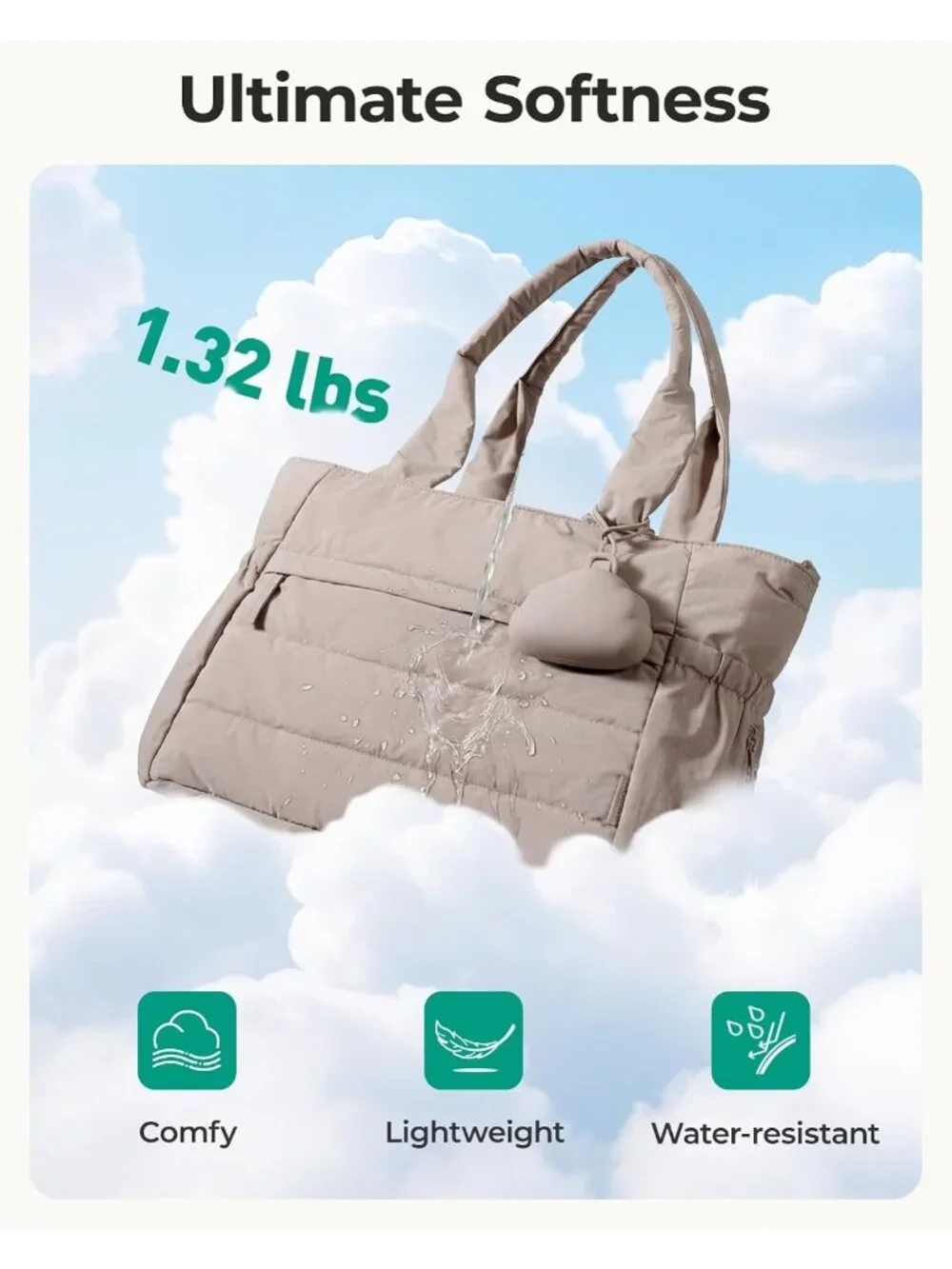 Lightweight Maternity Diaper Bag Tote | Large Capacity Hospital & Travel Bag